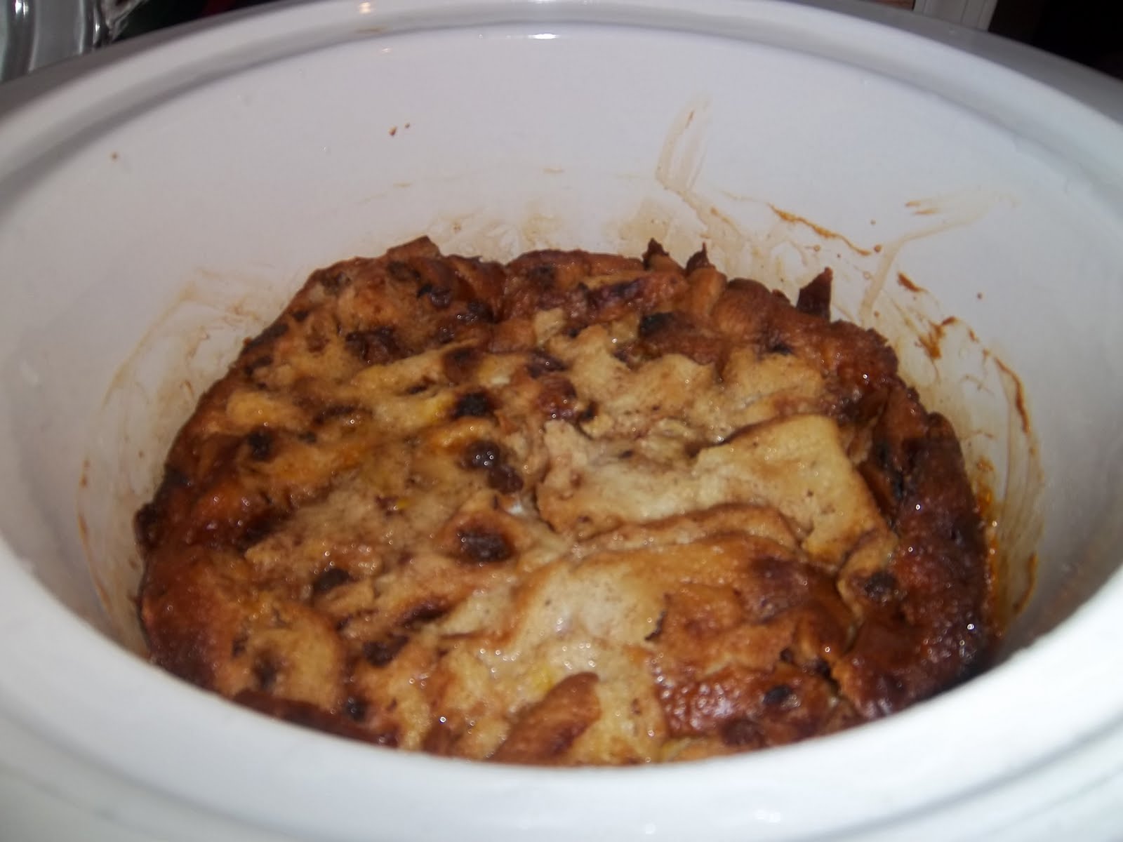 Cooking with Cristin Crockpot Raisin Bread Pudding