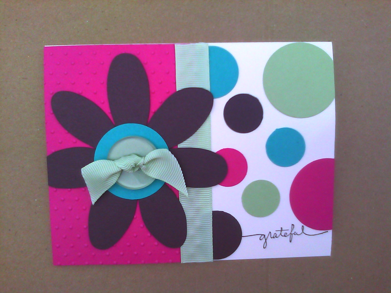 sistochris Scrapbooking and Paper Crafts Cricut Flower Greeting Card