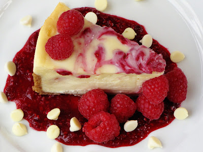 cheater white chocolate raspberry cheesecake | Sweet Anna's