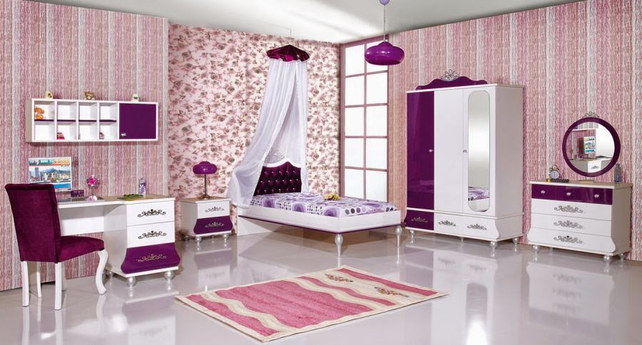 Dormitorios de niña en rosa y lila - Ideas para decorar dormitorios