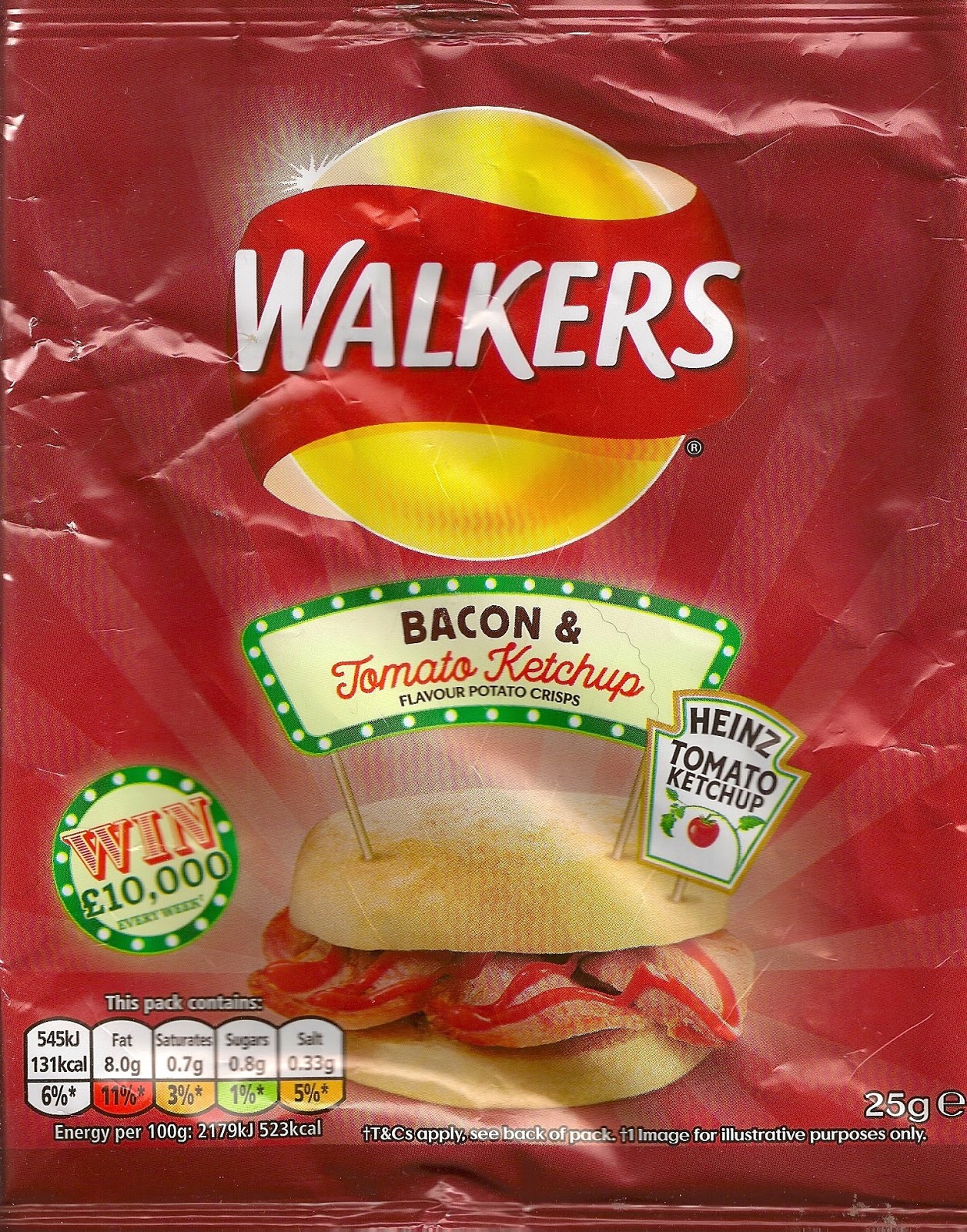 Cheeseburger Crisps & Other Stories Walkers Bacon & Tomato Ketchup