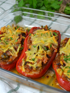 Pimientos rellenos de carne picada