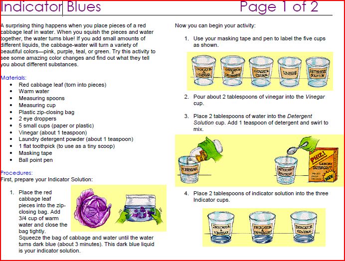 wonders of science Natural indicators
