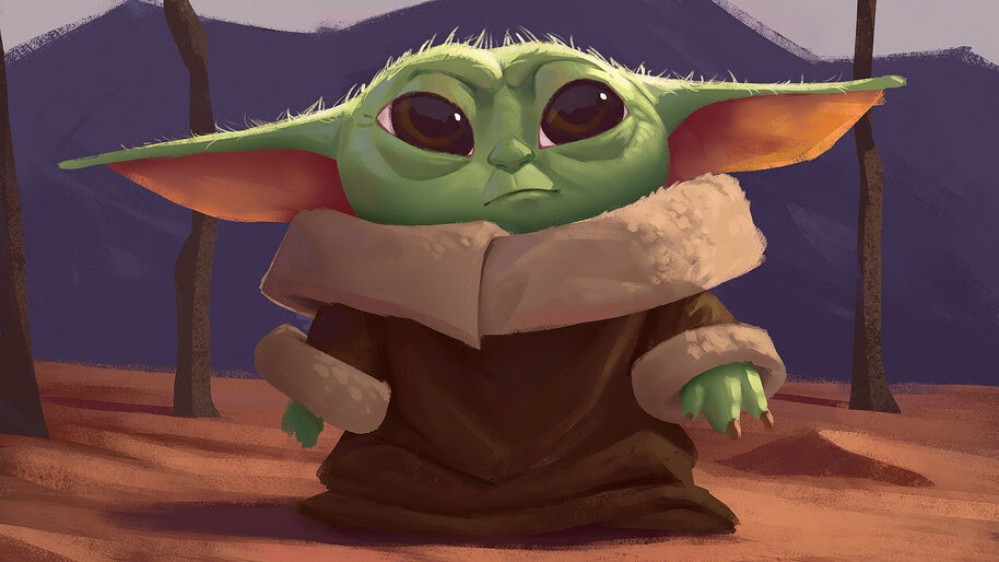 Baby Yoda, Art, 4K, #7.759