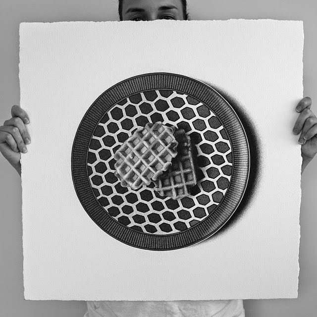 35-Waffles-C-J-Hendry-Hyper-Realistic-Drawings-of-Food-www-designstack-co