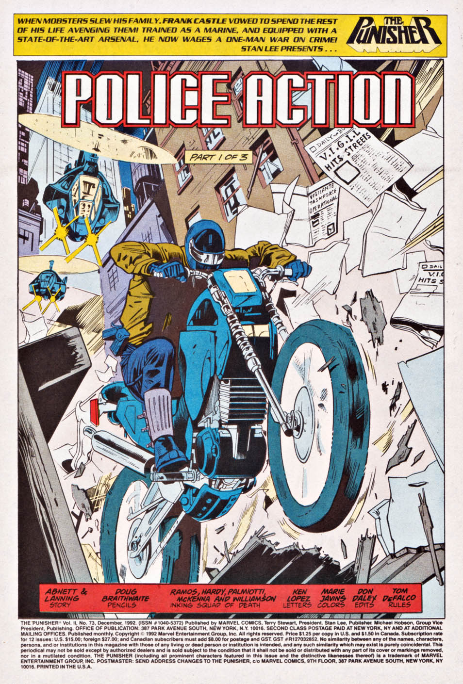 Read online The Punisher (1987) comic -  Issue #73 - Police Action - 2