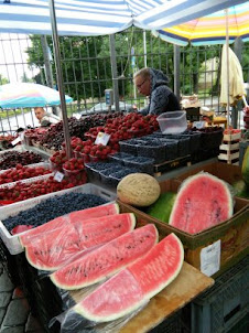 Vegetables and Fruits in Vilnius Market.