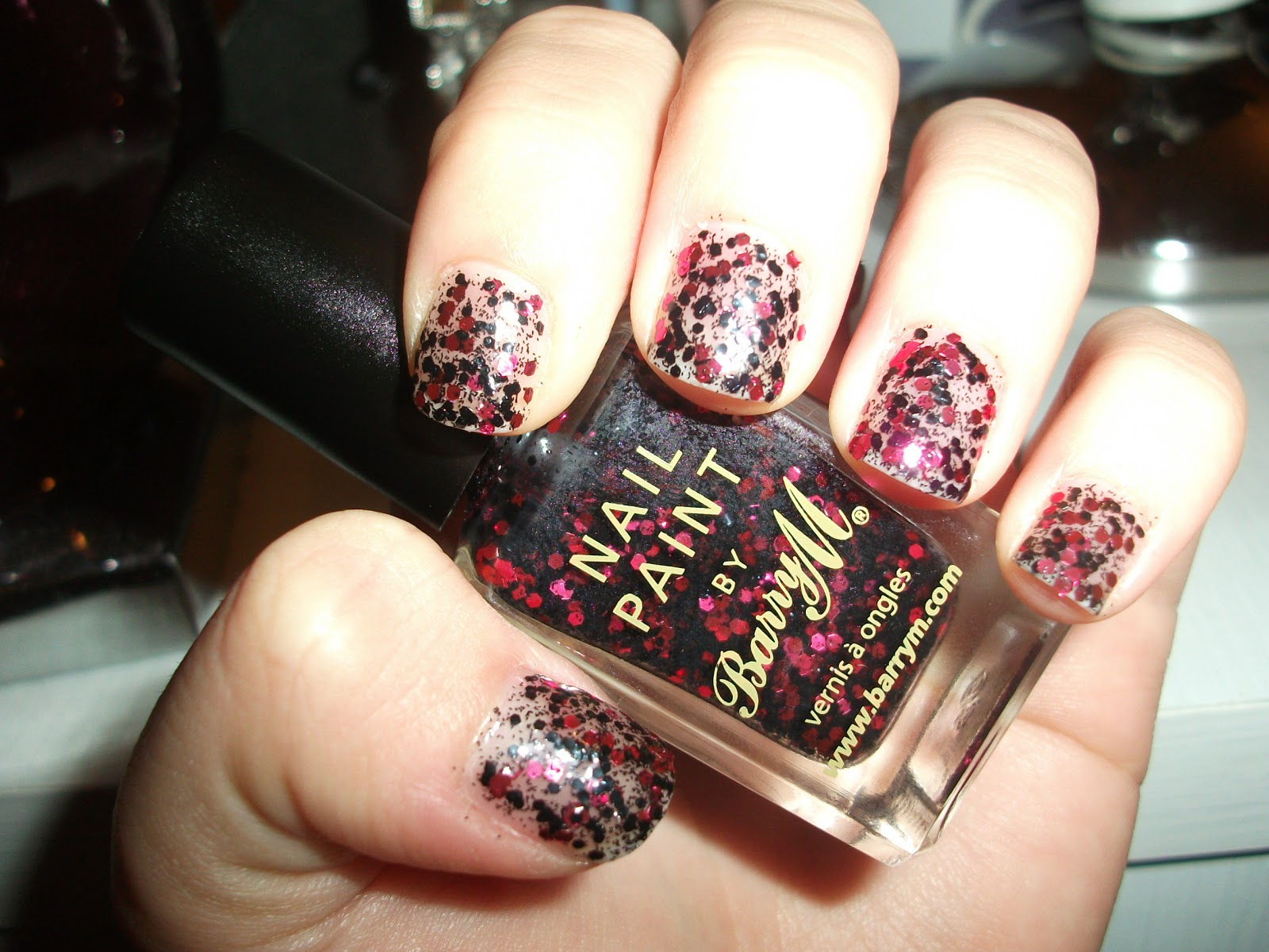 Abbroseee Barry M Jewel Nail Paint in Ruby Glitter