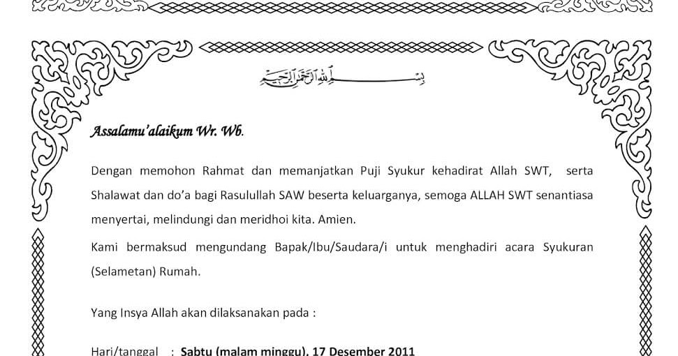 Contoh Undangan Lamaran Pernikahan Aneka Contoh