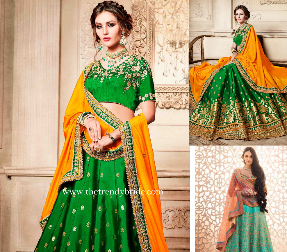 10 Stunning Green Color Lehenga Designs for your Sangeet Ceremony