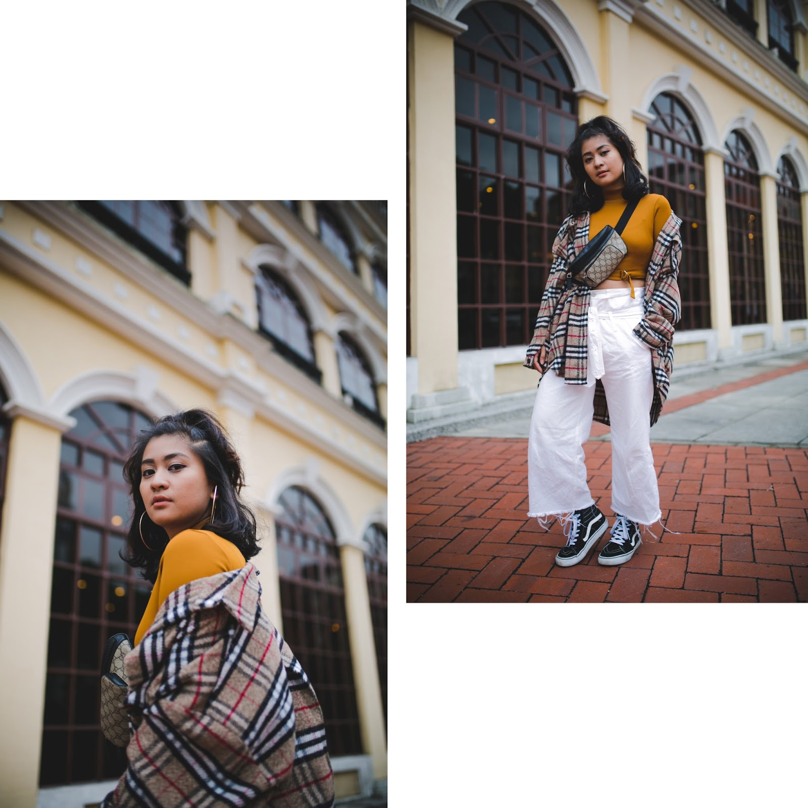 Macau Fashion blogger wearing burberry and gucci