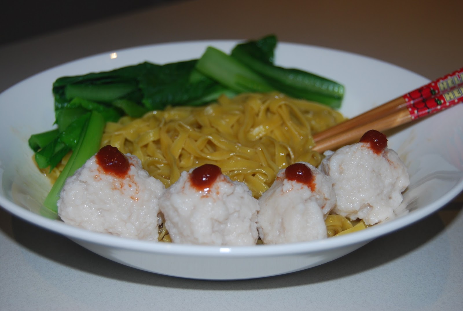 Hermie the Thermie {bouncy chinese fish balls in hermie}