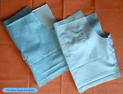 Con hilos, lanas y botones - DIY: Pantalón corto con bolsillos para niño paso a paso