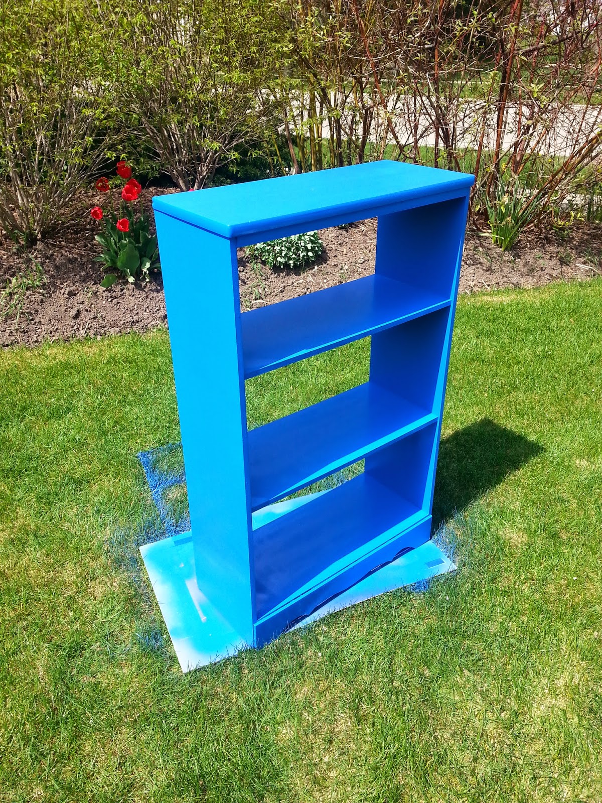Give It a Go Mama Ikea and spray paint a bookshelf