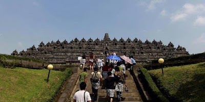 The beauty of Borobudur , one of the world cultural heritage in Indonesia