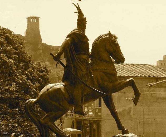 Skanderbeg statue in Paris