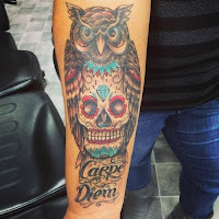 Tatuajes de buhos y calaveras 