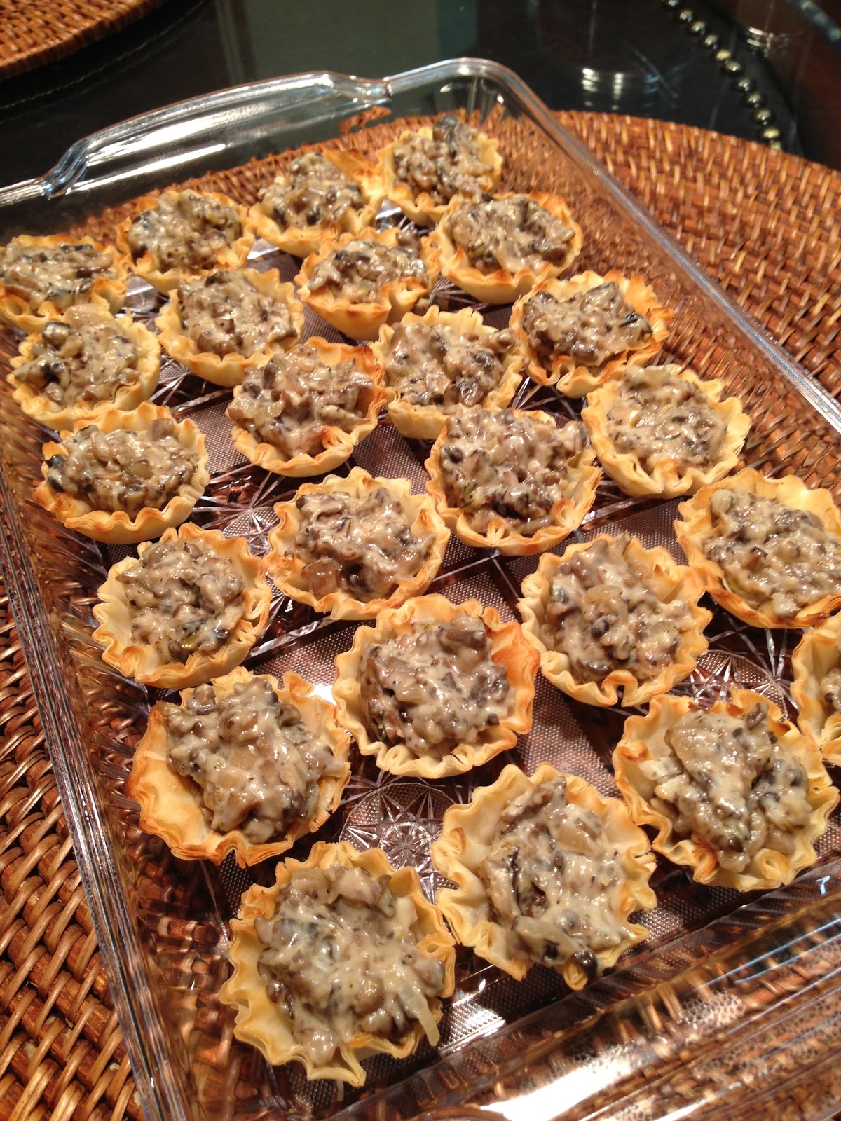 The Swedish Chef Phyllo Appetizer Cups with Mushroom Filling