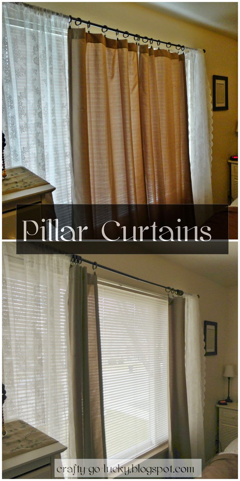 CraftyGoLucky Pillar Curtains