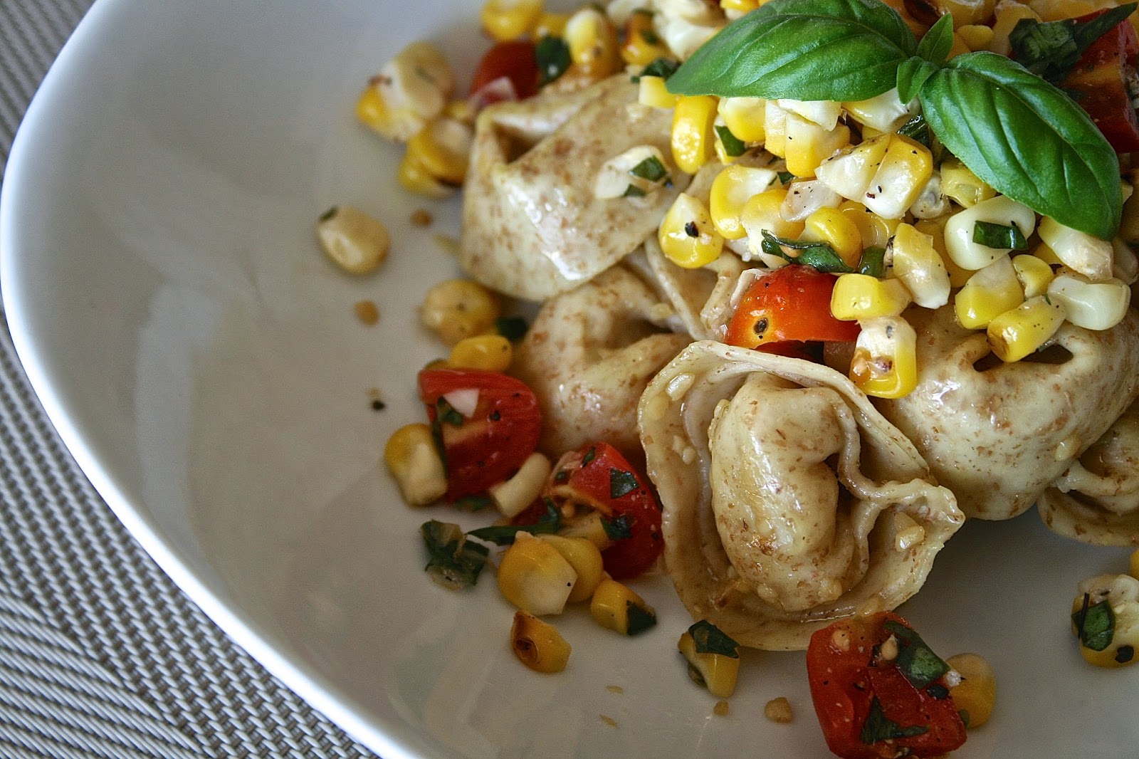 Oregon Transplant Whole Wheat Tortellini with Corn and Tomato Relish