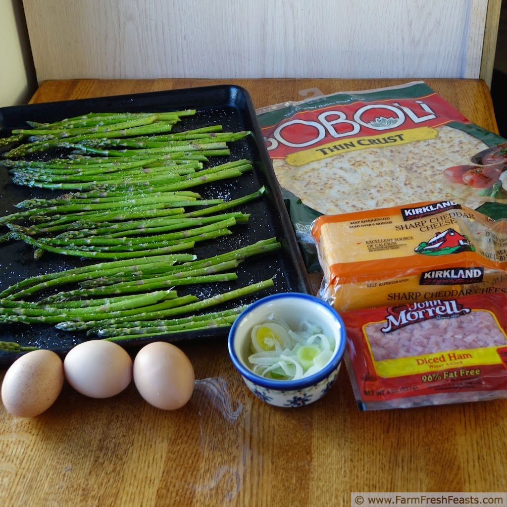 Egg, Country Ham, Asparagus and Leek Pizza--a Peek Behind the Scenes of Pizza Night | Farm Fresh Feasts