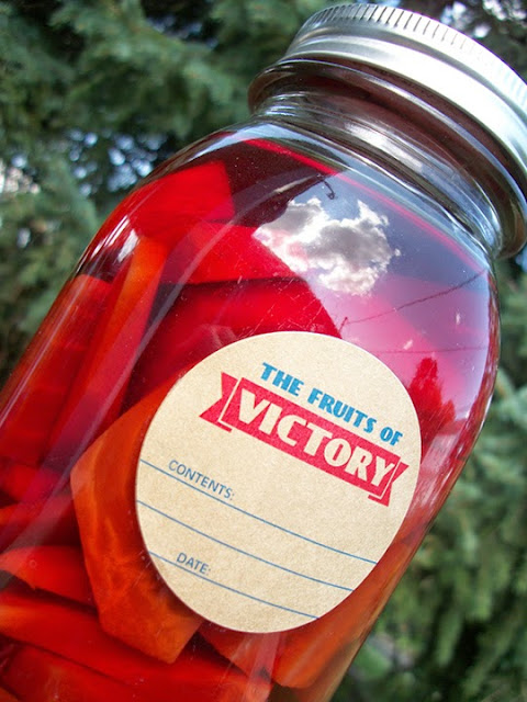 victory garden canning label
