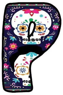 Día de los Muertos Letters. Letras del Día de los Muertos.