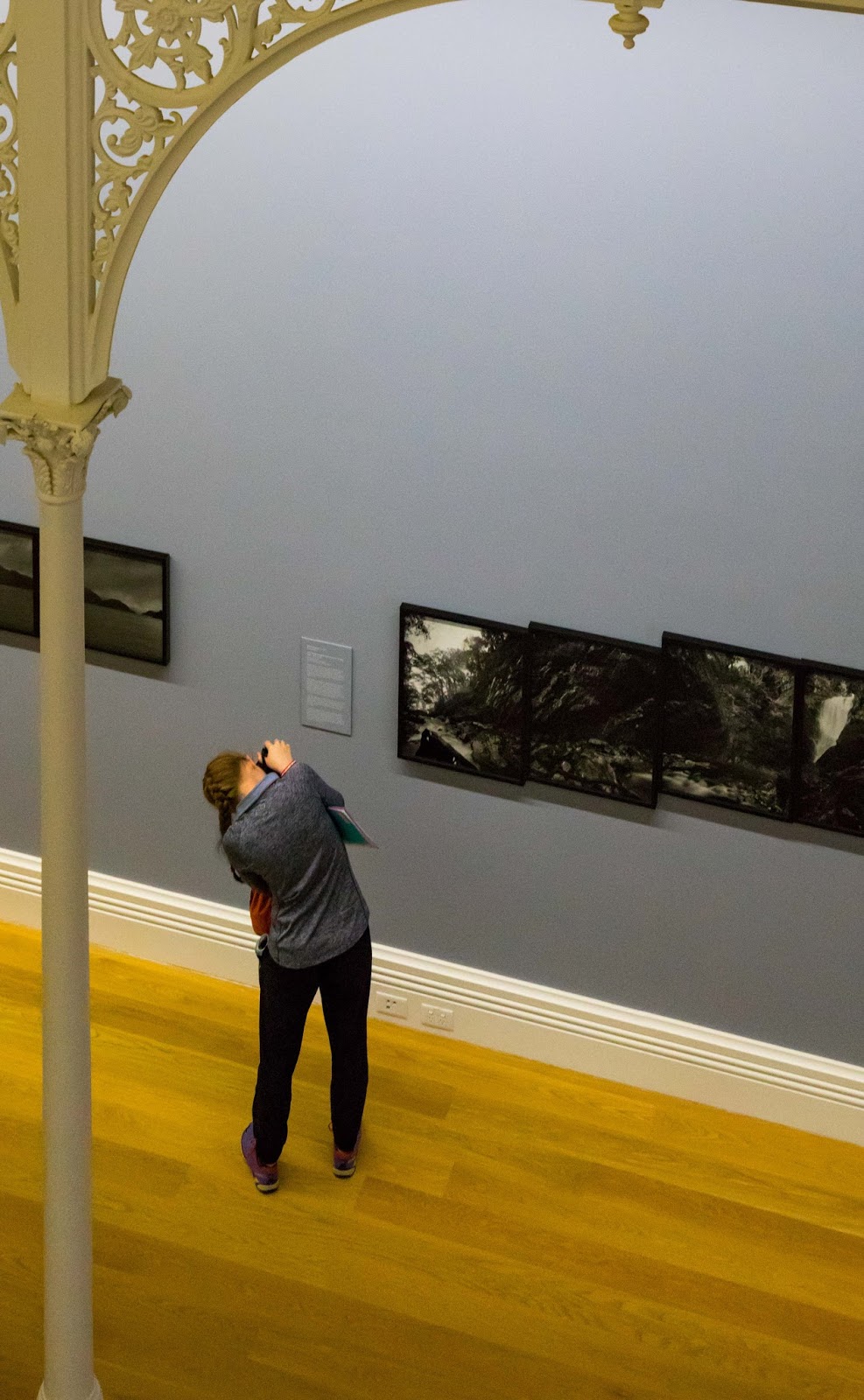 A Kiwi at the camera Auckland Art Gallery