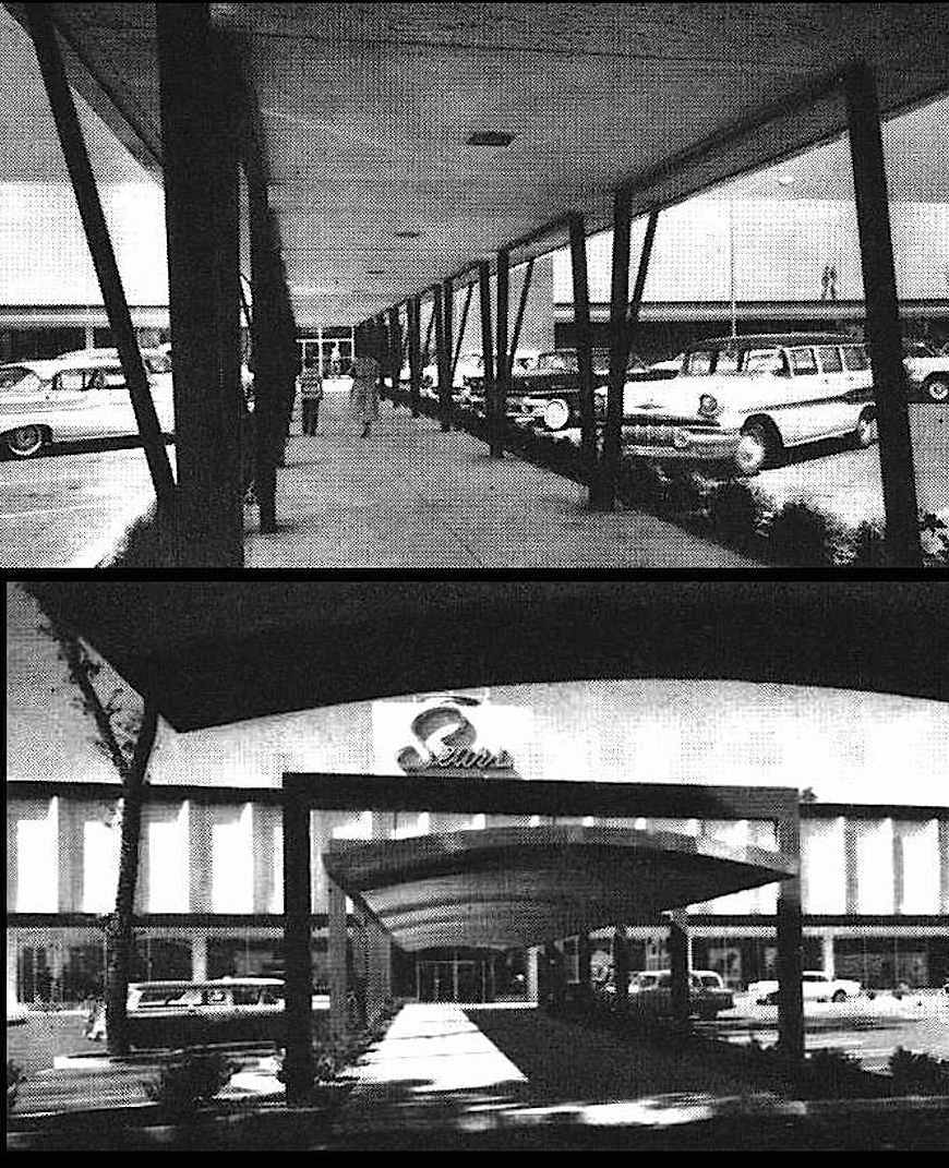 1958 shopping mall shade canopies 1958 shopping mall shade canopies photograph, Sears