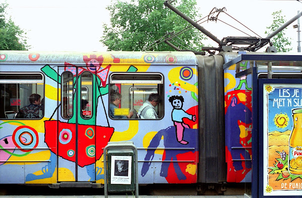 Amsterdam, trams, © L. Gigout, 1990