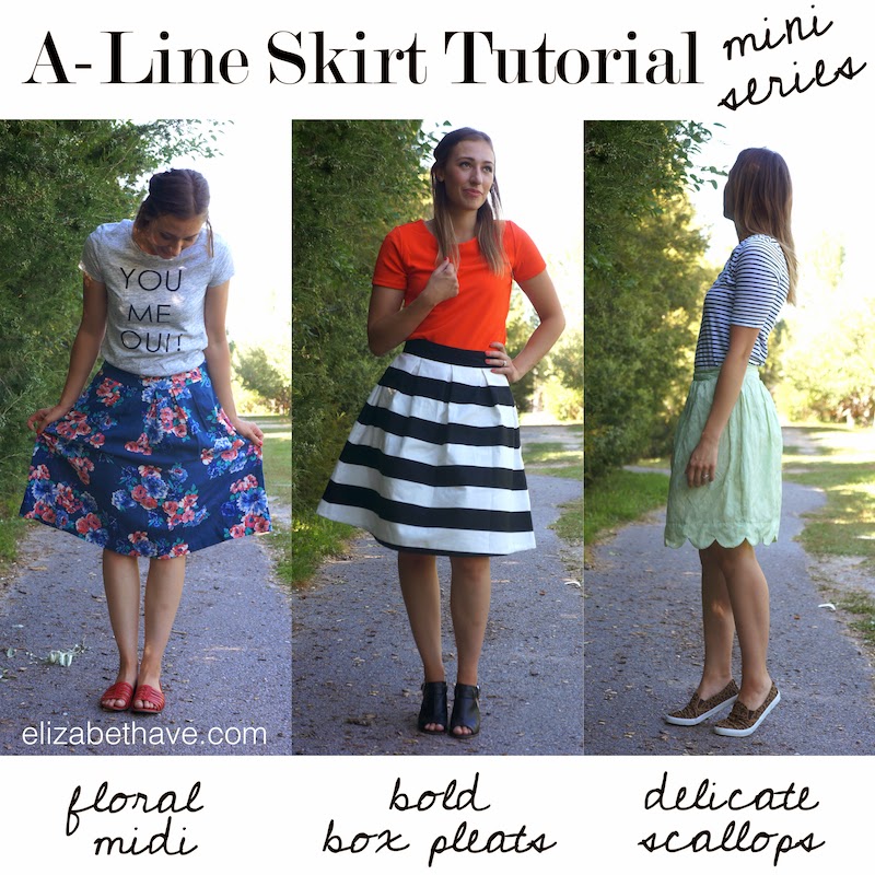 Elizabeth Ave: A-Line Skirt Series: Box Pleat Skirt Tutorial