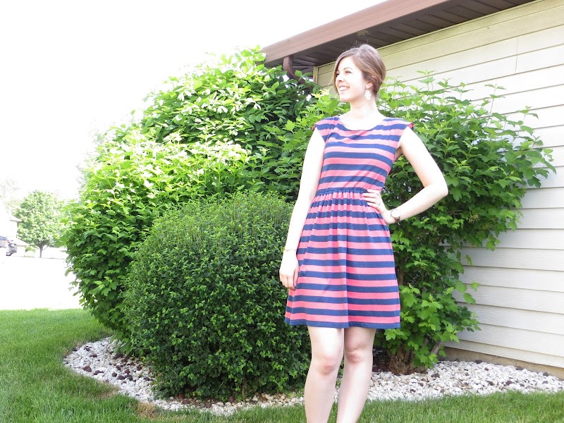 Summer Striped Knit Dress