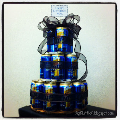 Big K Little G: DIY Three Tiered Beer Cake