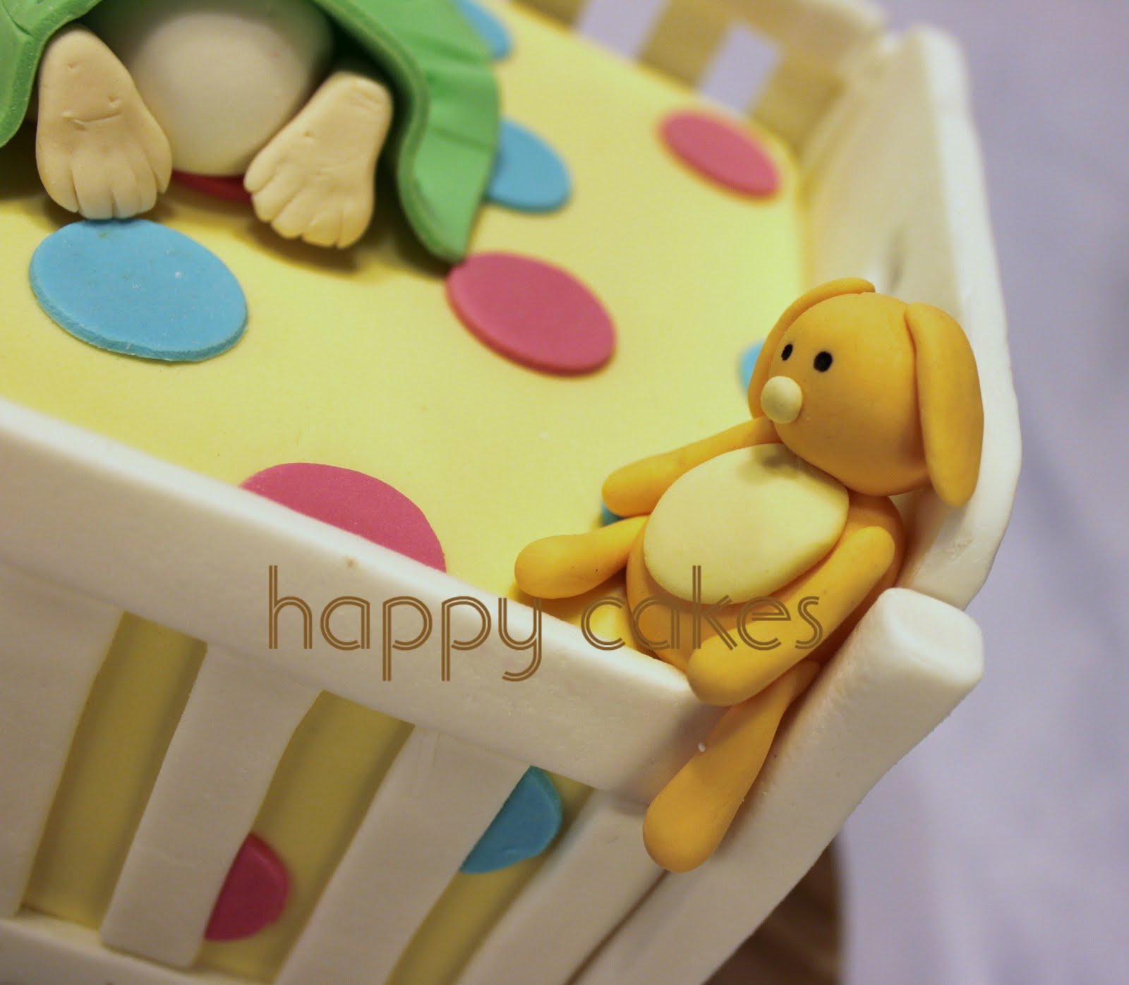 Happy Cakes Baby Cot Cake