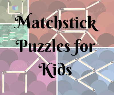 Matchstick Picture Puzzle Questions for Kids with Answers