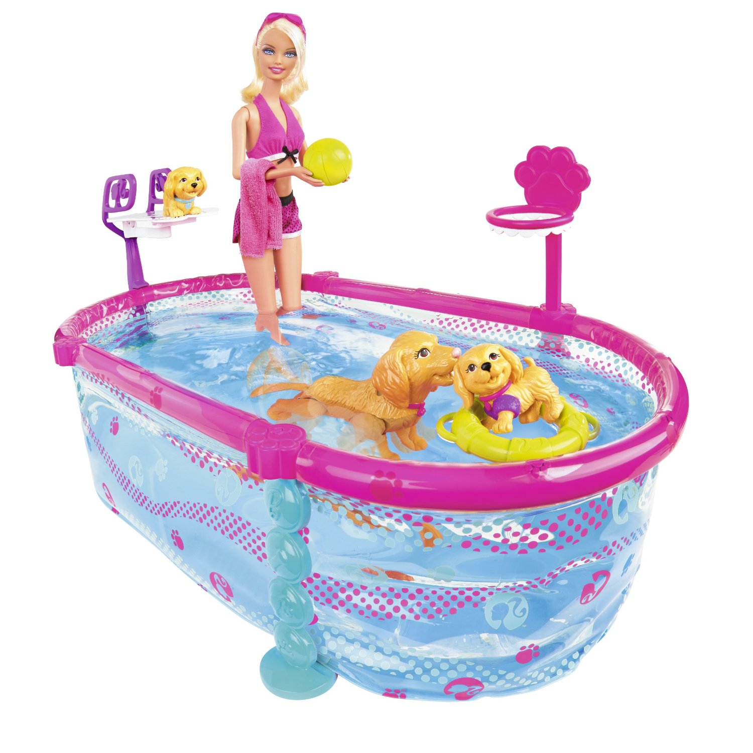 Игрушка купаться. Rainbow High бассейн Барби. Барби бассейн для щенков. Набор Barbie бассейн для щенков, 30 см, dmc32. Барби свиминг пул.