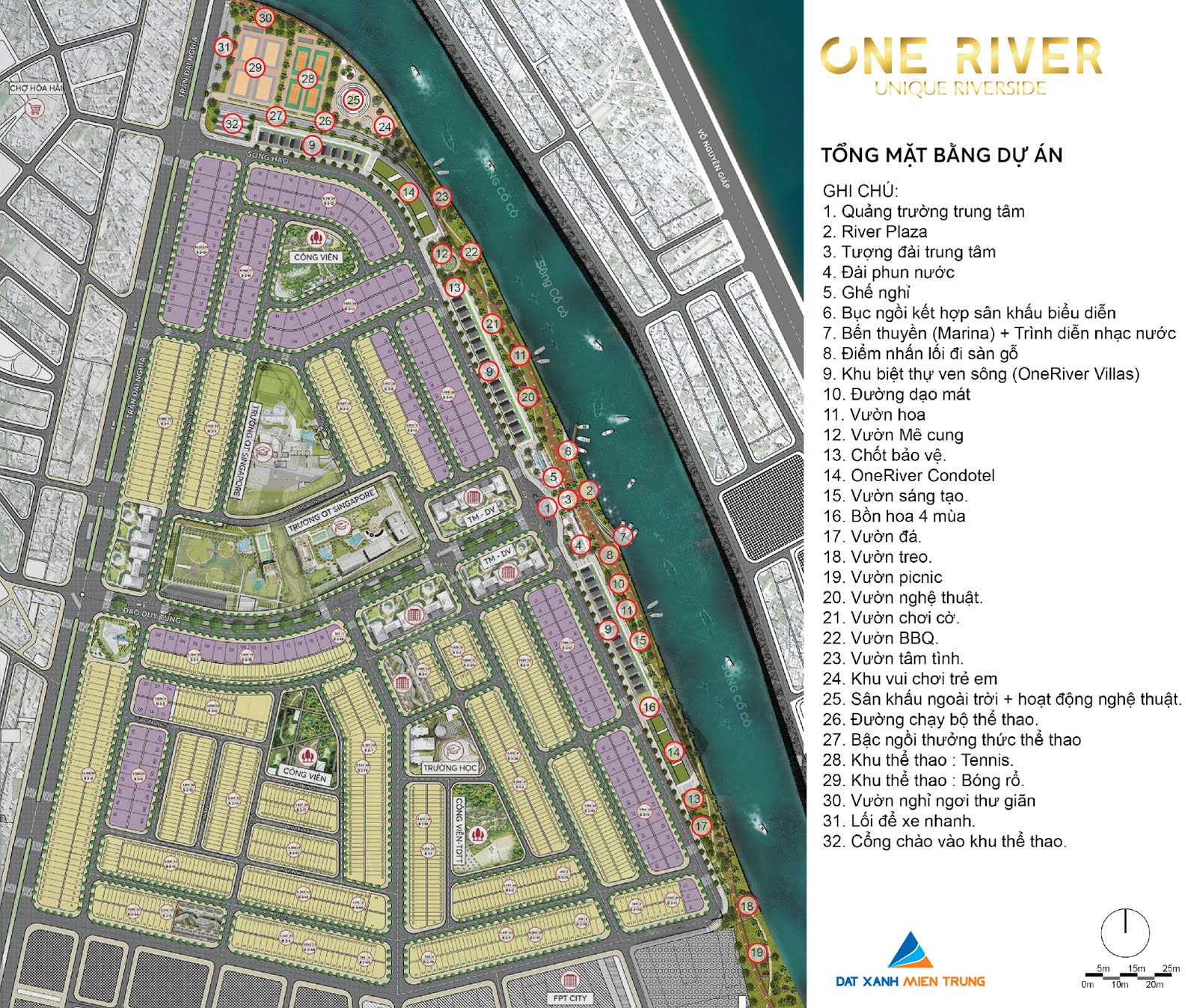 TỔNG THỂ MẶT BẰNG BIỆT THỰ ONE RIVER VILLAS