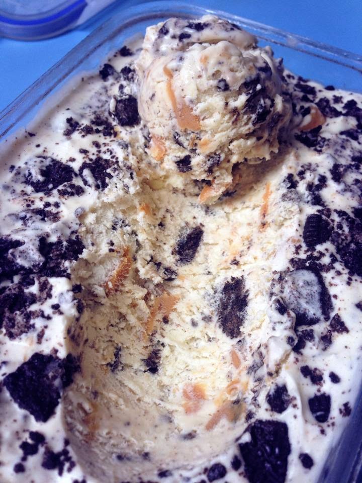 Miki's Food Archives Oreo Peanut Butter Swirl Ice Cream (without ice