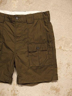 Engineered Garments "Ranger Short in Olive Reversed Sateen"