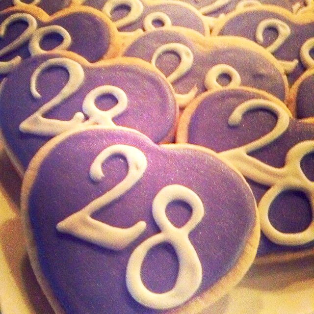 Cookies by Lux Sucre Desserts for Opal 28 Birthday Bash. More party inspiration can be found at FizzyParty.com 