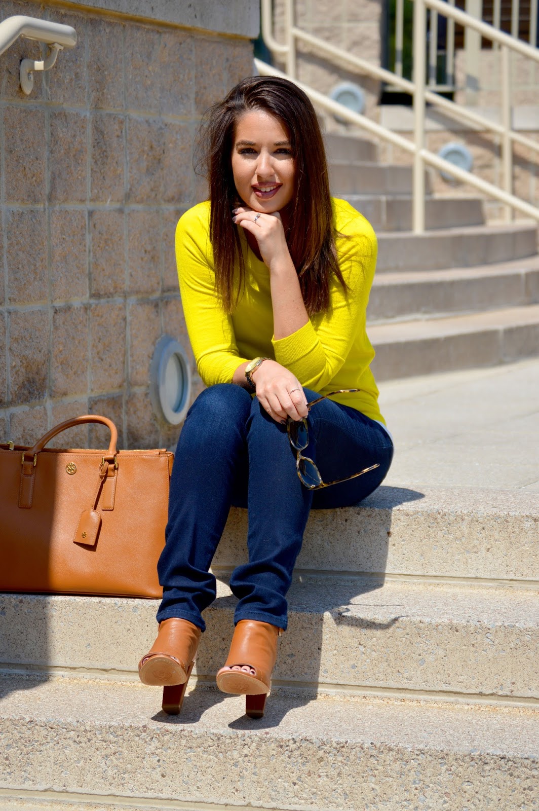 Rosy Outlook: Citron Sweater