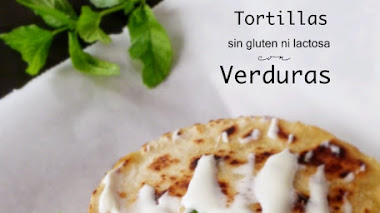 Tortillas de maíz o quesadillas sin gluten rellenas de verdura