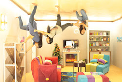 upside down living museum cebu gravity turn screen tv