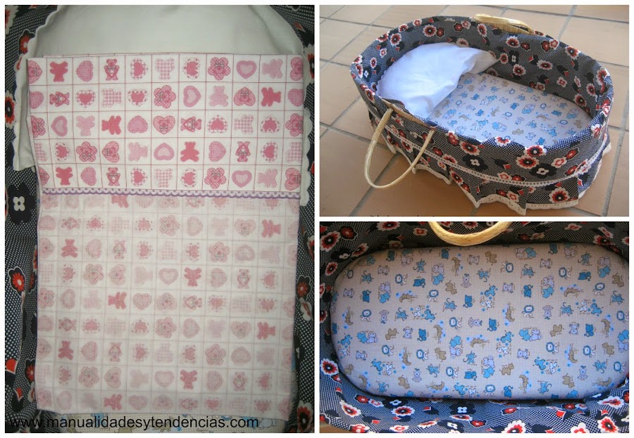 Sábana y funda de colchón capazo bebé