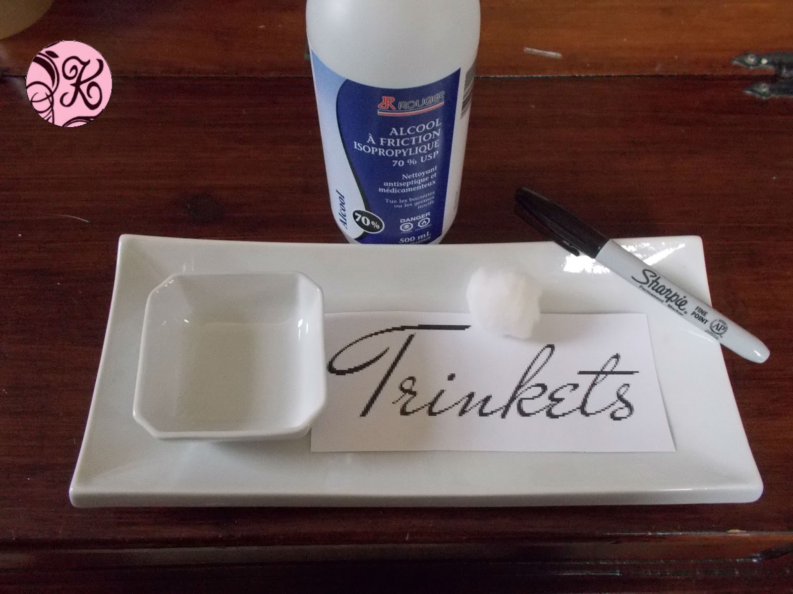 The Life of Miss Kneesh Sharpie on Ceramic Dish Trinket Dish