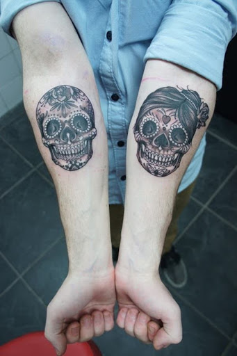Dia dos Mortos no antebraco