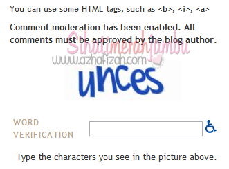 Tutorial hapuskan word verification untuk komen