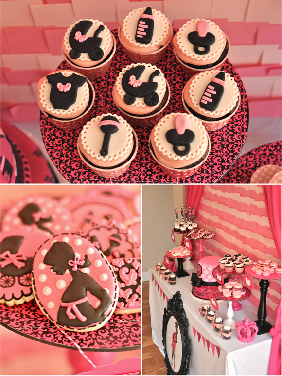 Pink & Black Glam Baby Shower with Printables Party Ideas Party Printables Blog
