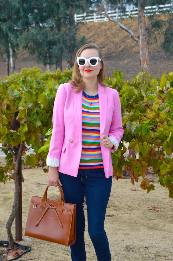 j crew dover blazer pink