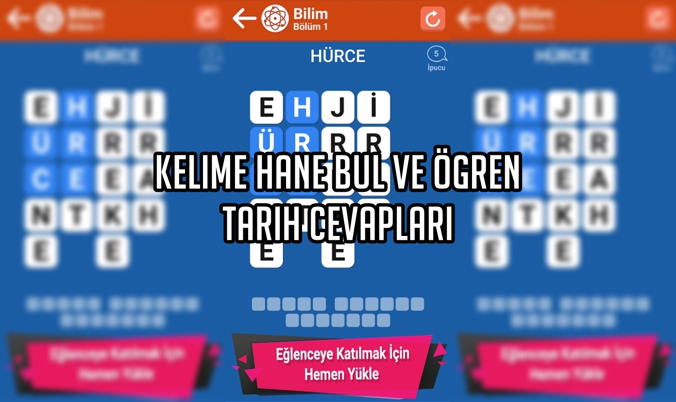 Kelime Hane Bul ve Öğren Tarih Cevapları Kelime Hane Bul ve Öğren Tarih Cevaplar